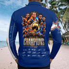 New York Knicks 2026 NBA Finals Champions Zip Polo Shirt – HOATT19034
