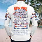 New York Knicks 2026 NBA Finals Champions Zip Polo Shirt – HOATT19245
