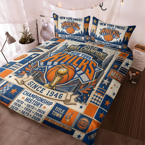 New York Knicks 3-Piece Duvet Bedding Set – TMTHU8805