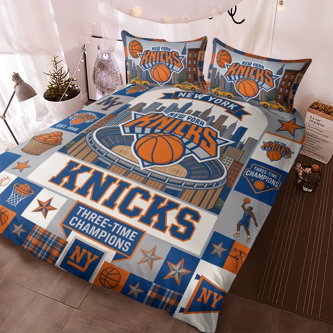 New York Knicks 3-Piece Duvet Bedding Set – TMTHU8721