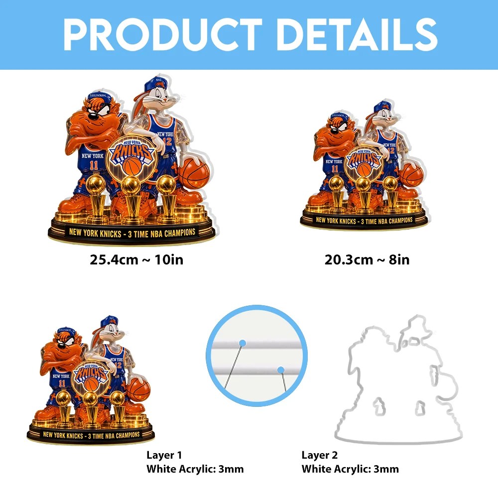 New York Knicks NBA Champions 2026 Custom Shape Acrylic Light Box – TMTHU8756