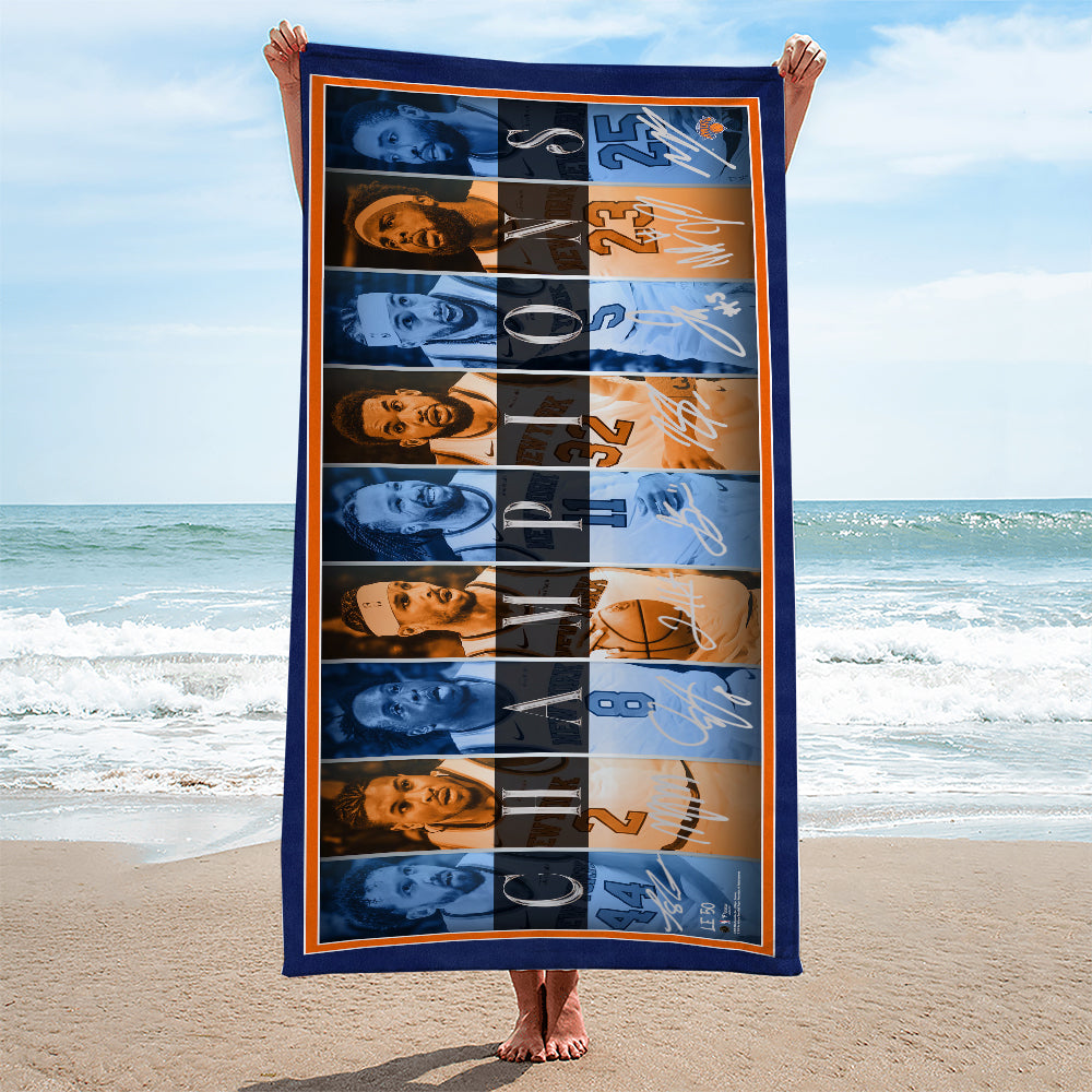 New York Knicks NBA Champions 2026 Rectangle Beach Towel – TMTHU6884