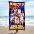 New York Knicks NBA Champions 2026 Rectangle Beach Towel – TMTHU7034