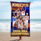 New York Knicks NBA Champions 2026 Rectangle Beach Towel – TMTHU7034