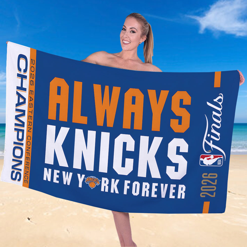 New York Knicks NBA Eastern Conference Champions 2026 Rectangle Beach Towel – TANTN23182