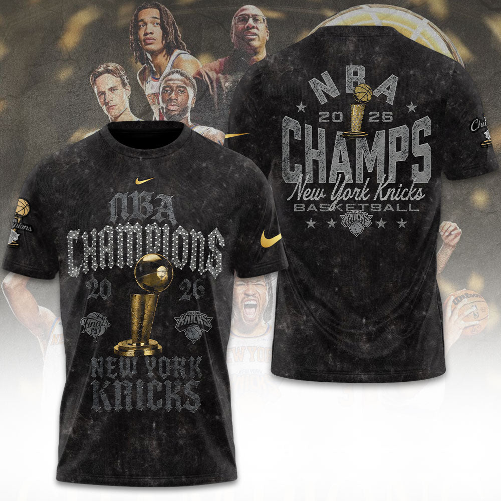New York Knicks NBA Finals Champions 2026 3D Apparel – TANTN23815