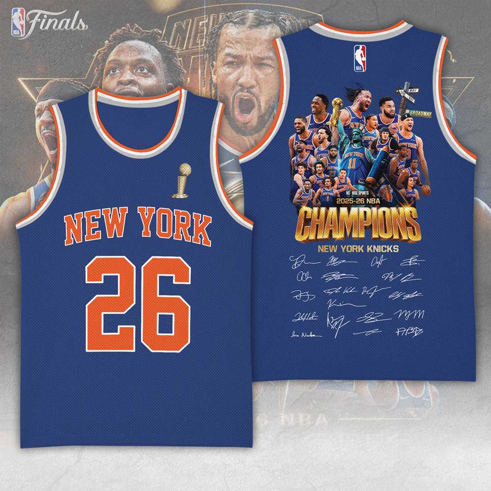 New York Knicks NBA Finals Champions 2026 Basketball Jersey – TMTHU6892