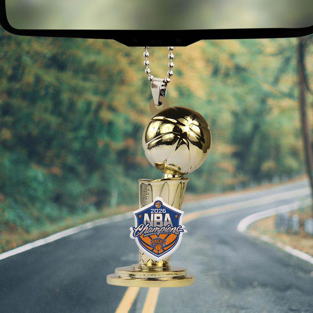 New York Knicks NBA Finals Champions 2026 Custom shape 2-sided Acrylic Car Ornament – TANTN23625