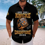 New York Knicks NBA Finals Champions 2026 Short Sleeve Button-Down Shirt – TMTHU7308