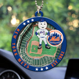 New York Mets Custom shape 2-sided Acrylic Car Ornament – HOATT13049