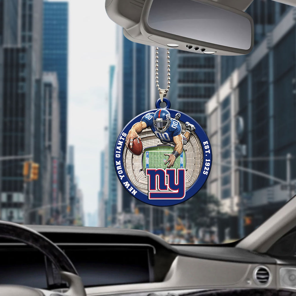 New York Giants Custom shape 2-sided Acrylic Car Ornament – HOATT12602