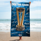 New York Knicks 2025 NBA Cup Champions Rectangle Beach Towel – TMTHU2717