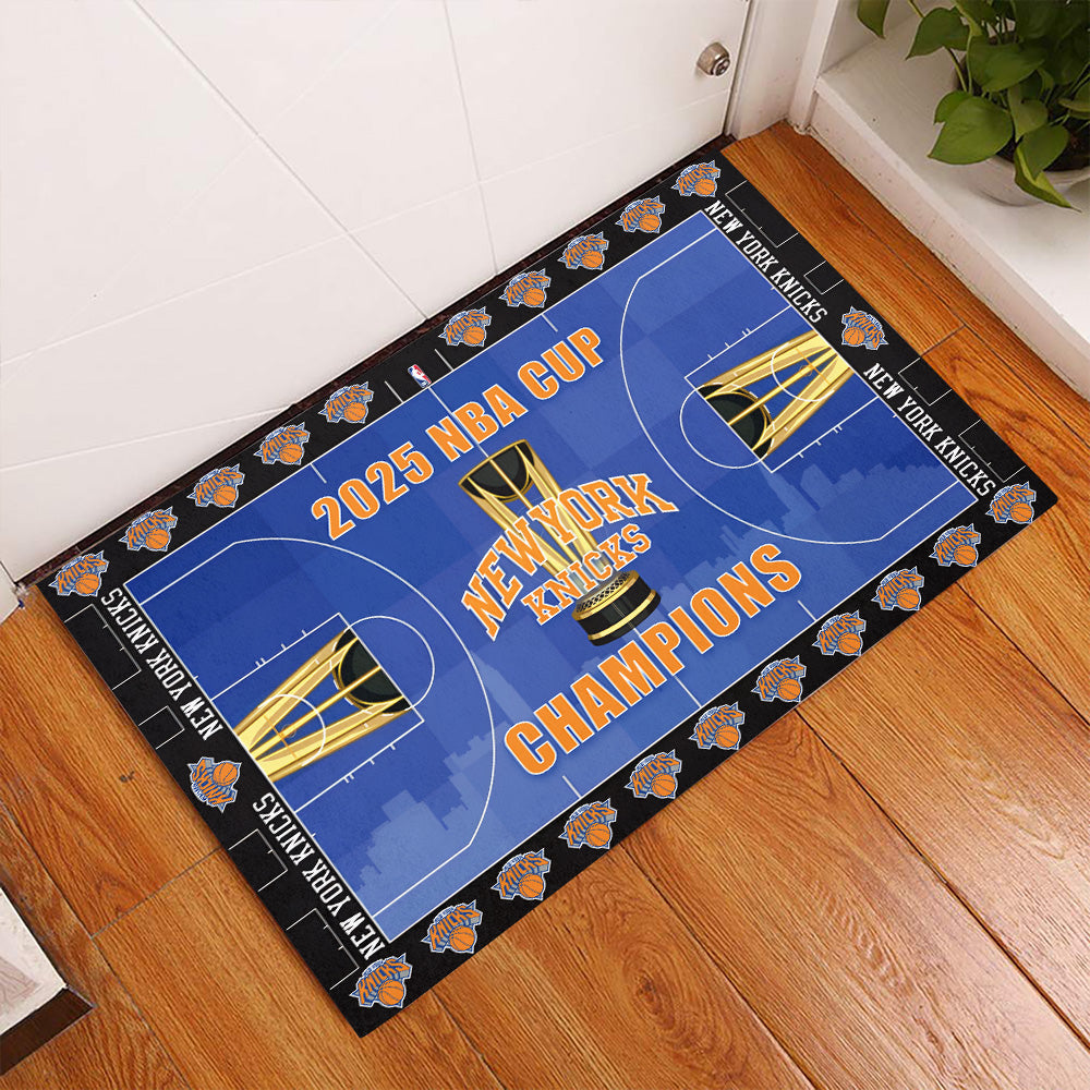 New York Knicks 2025 NBA Cup Champions Doormat – TMTHU2707