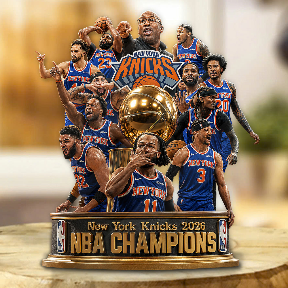 New York Knicks 2026 NBA Champions Custom Shape Acrylic Plaque – GNE7173
