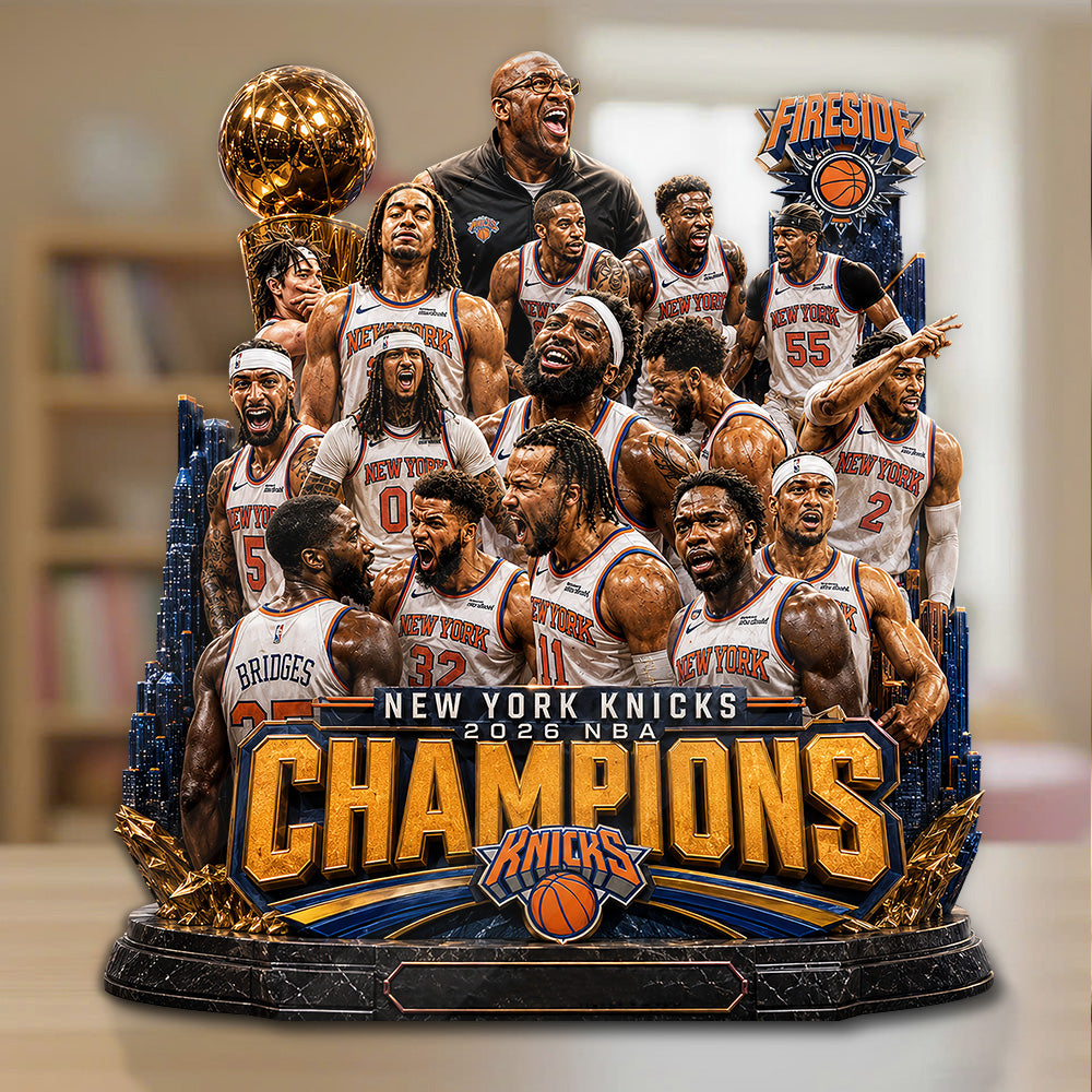 New York Knicks 2026 NBA Champions Custom Shape Acrylic Plaque – GNE7174