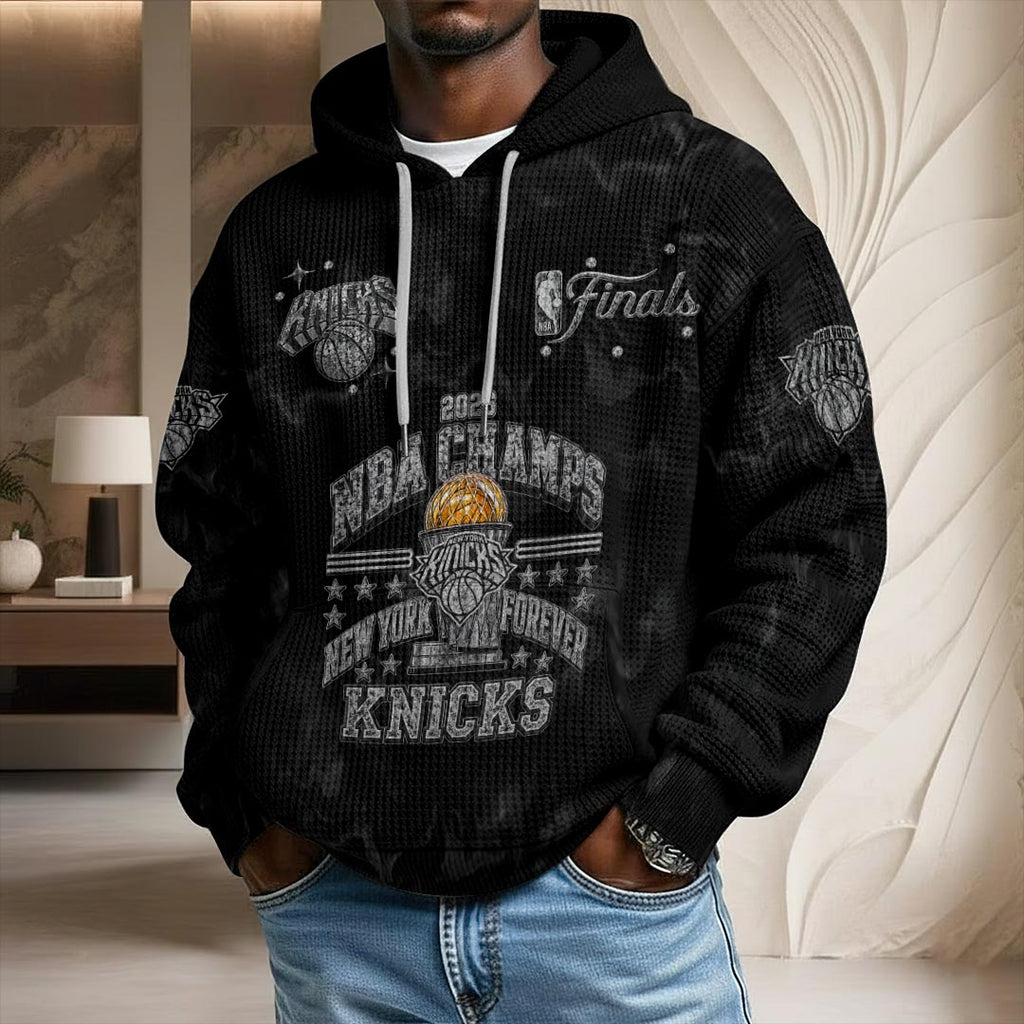New York Knicks 2026 NBA Finals Champions 3D Unisex Waffle Hoodie – HOATT19496
