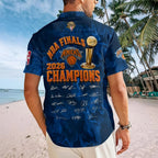 New York Knicks 2026 NBA Finals Champions Short Sleeve Button-Down Shirt – HOATT20715