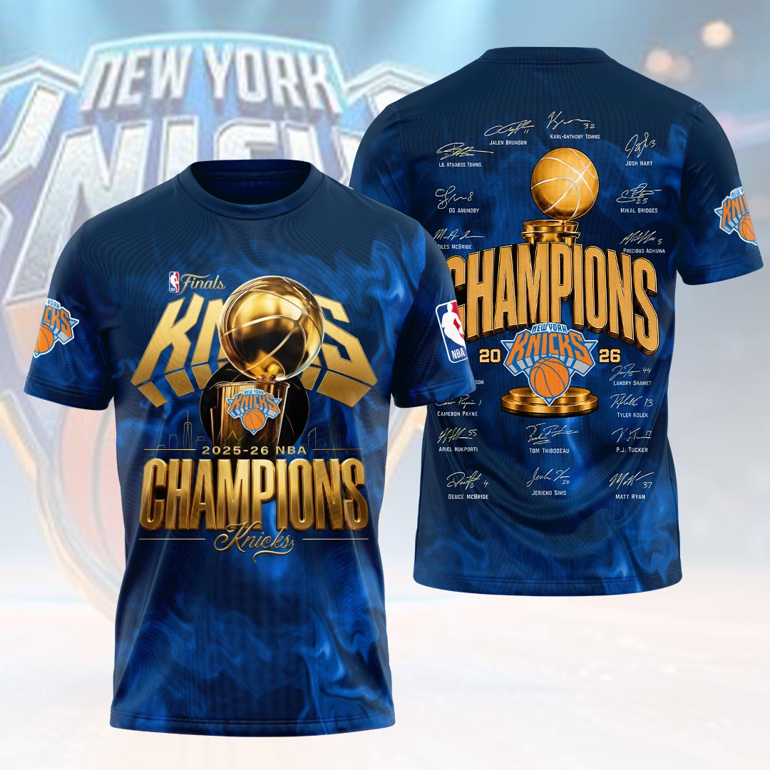 New York Knicks 2026 NBA Finals Champions 3D Apparel – HOATT18924
