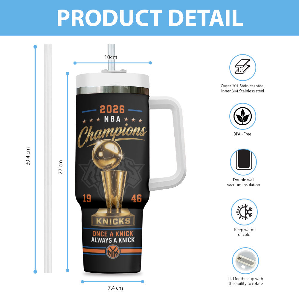 New York Knicks NBA Finals Champions 2026 40oz Tumbler – TANTN23799