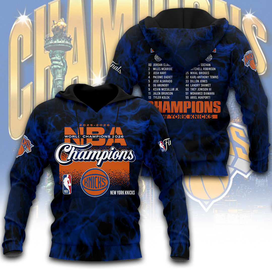 New York Knicks NBA Finals Champions 2026 3D Apparel – TANTN24151