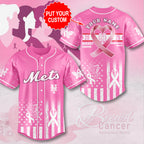 Personalized New York Mets x Breast Cancer Awareness 2025 Baseball Jersey – MAITM13032