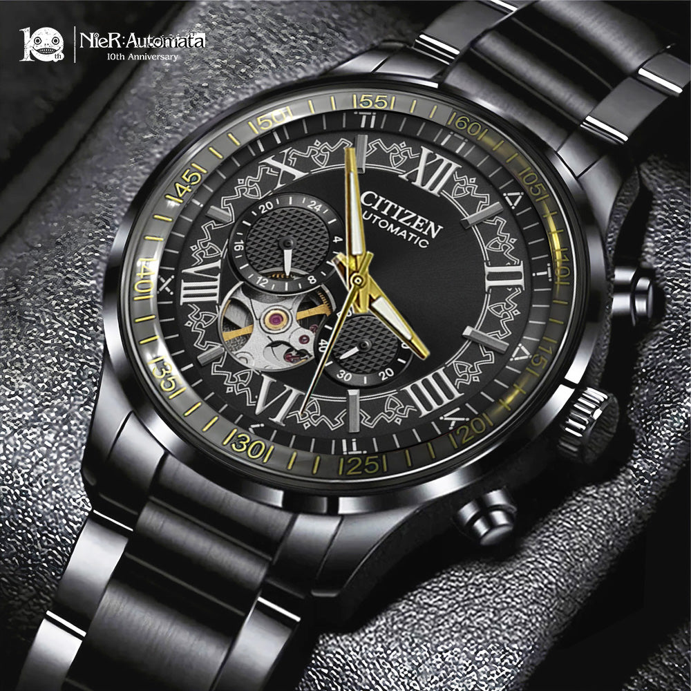 Nier: Automata 10th Anniversary Black Stainless Steel Watch – GNE7473