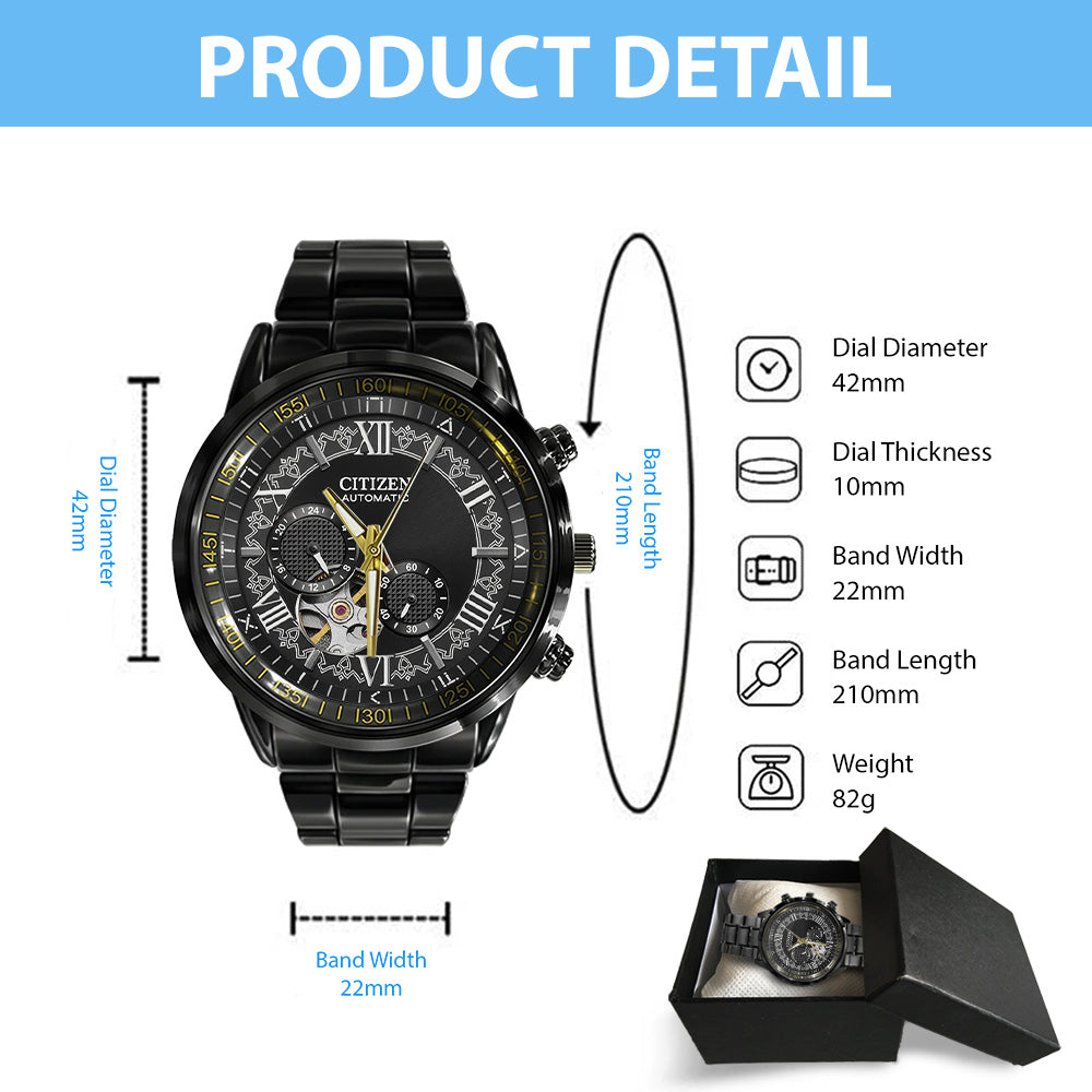 Nier: Automata 10th Anniversary Black Stainless Steel Watch – GNE7473