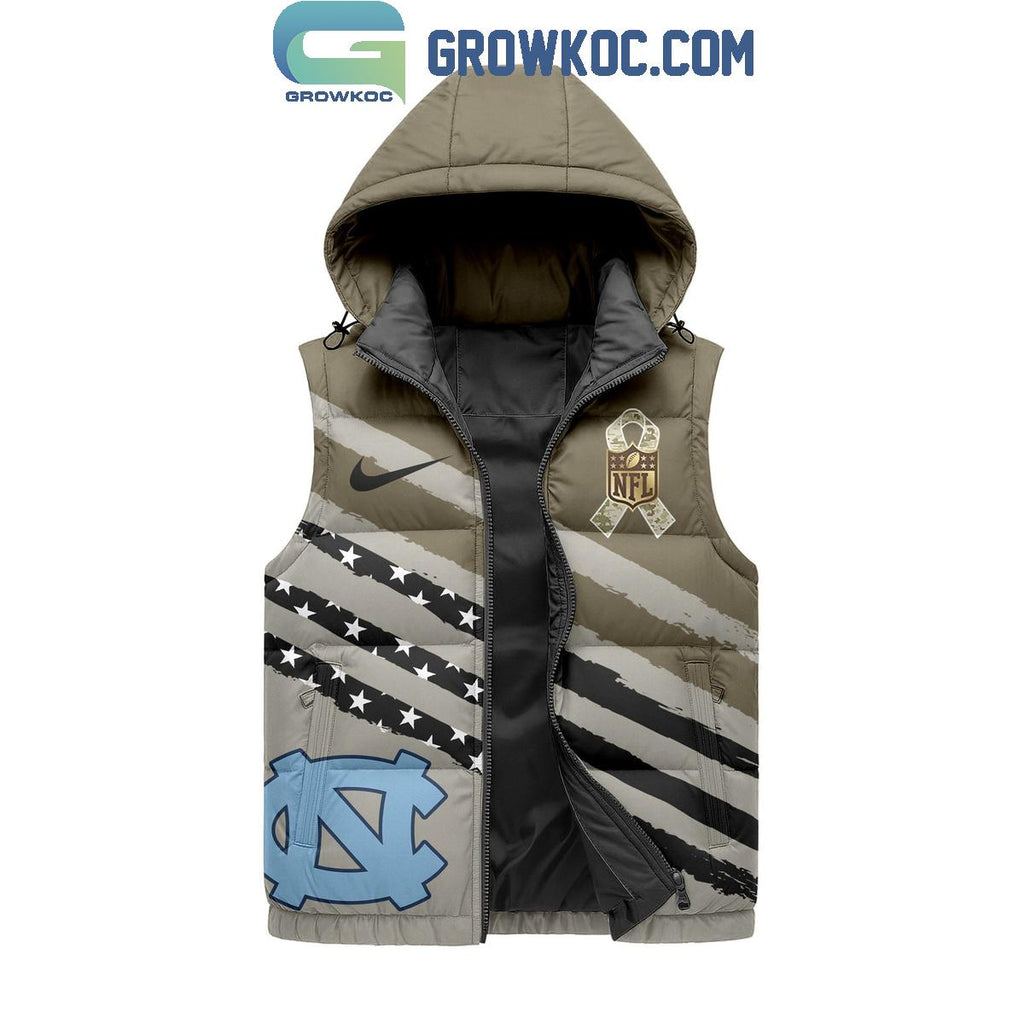 North Carolina Tar Heels Salute To Service Sleeveless Puffer Jacket