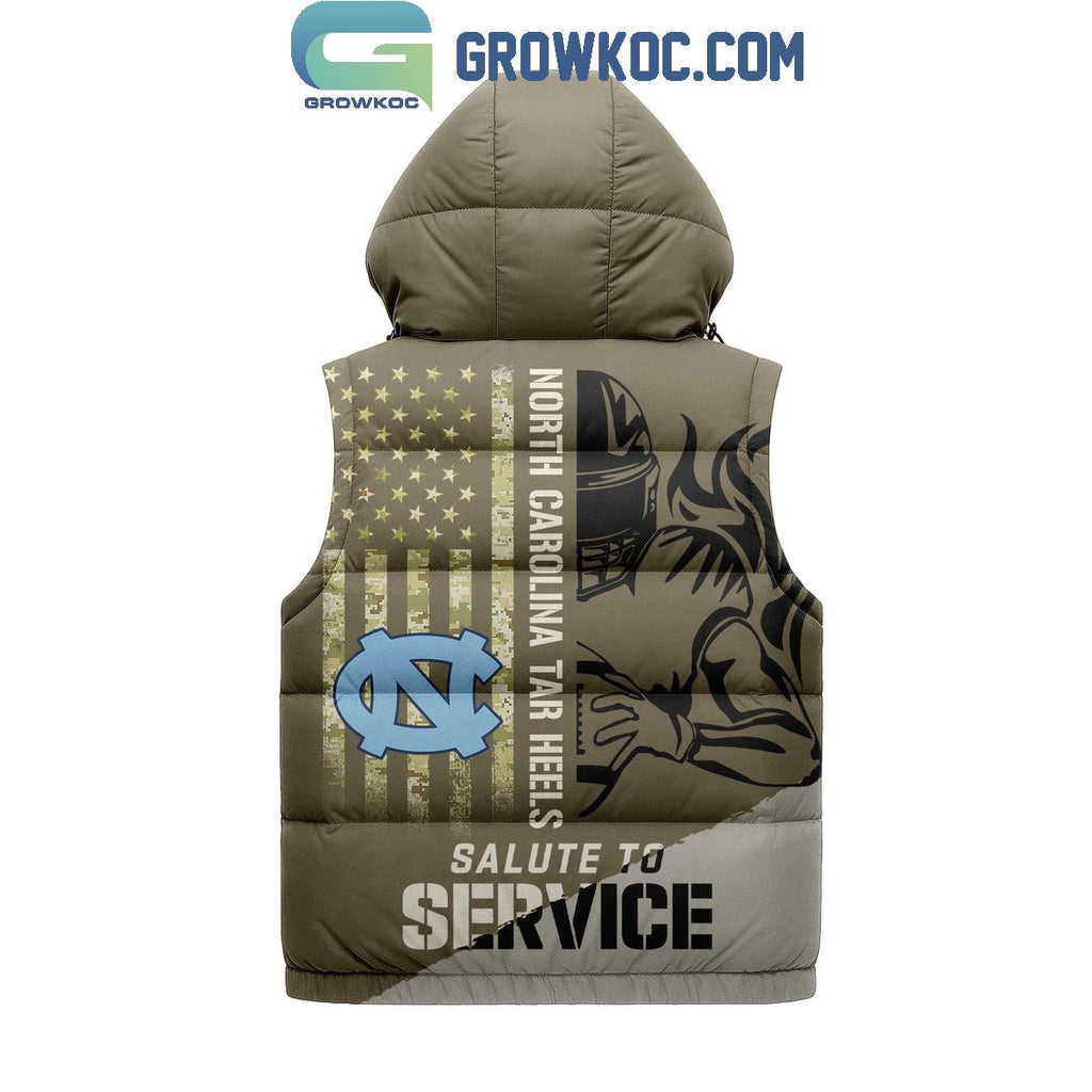North Carolina Tar Heels Salute To Service Sleeveless Puffer Jacket