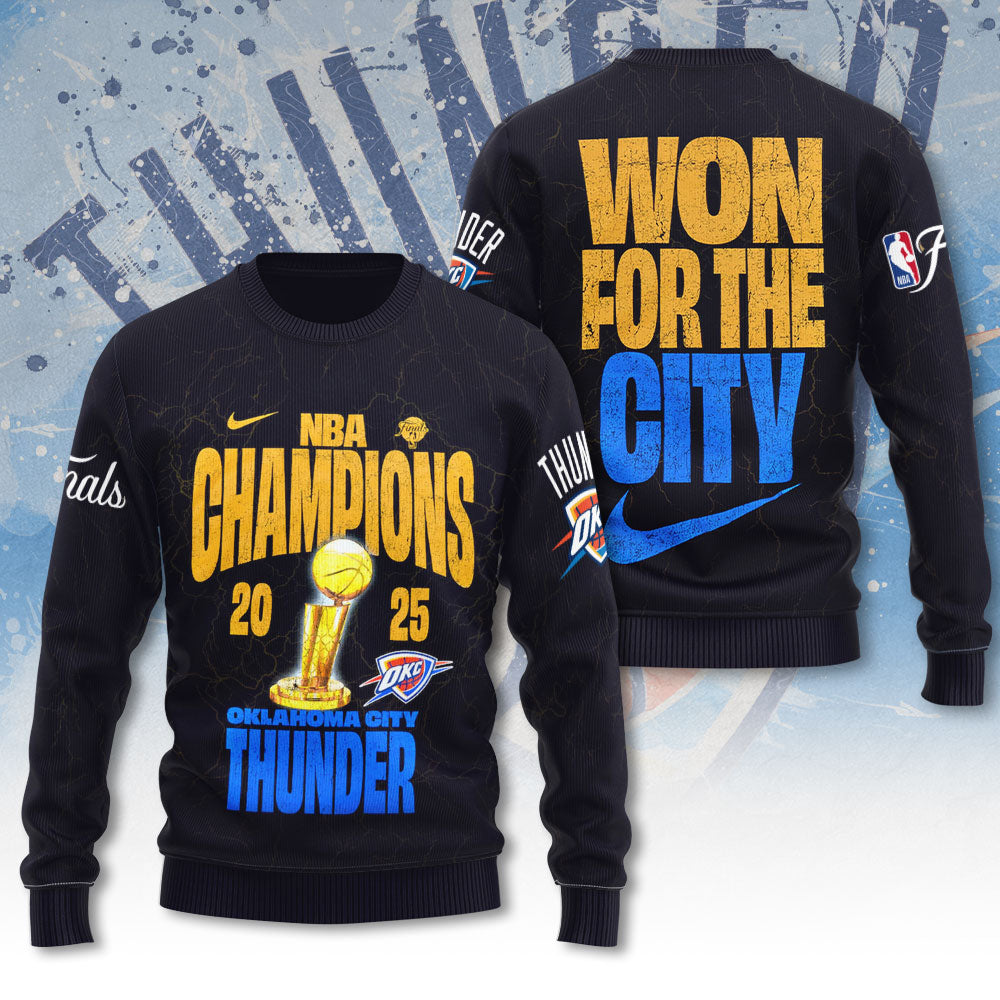 Oklahoma City Thunder 2025 NBA Champions 3D Apparel – MAITM 11747