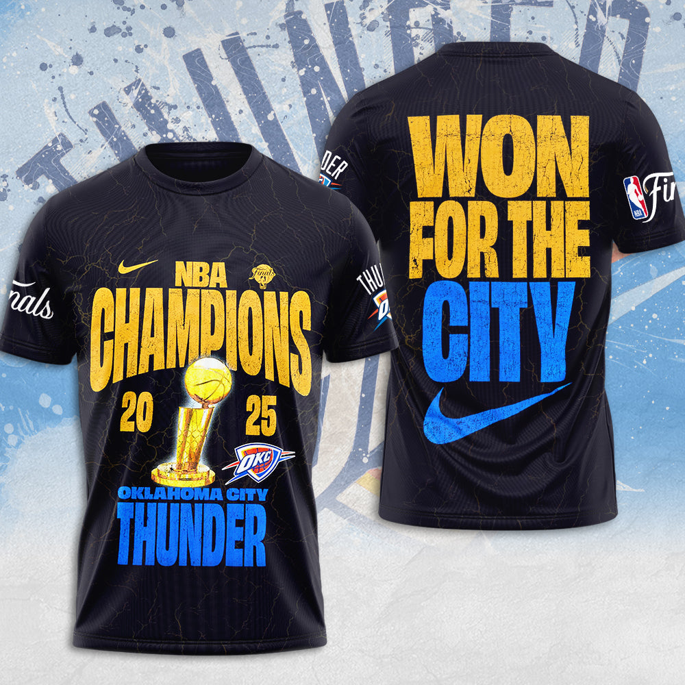 Oklahoma City Thunder 2025 NBA Champions 3D Apparel – MAITM 11747