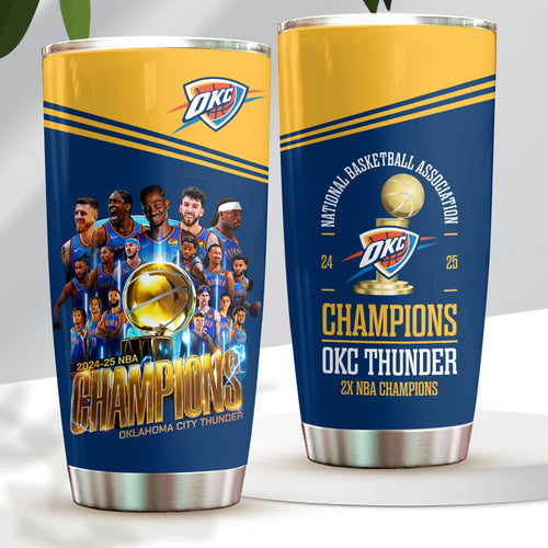 Oklahoma City Thunder 2025 NBA Champions Tumbler Cup – HOATT 11362