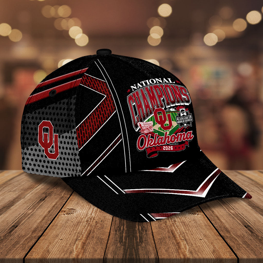 Oklahoma Sooners 2026 NCAA Baseball Men's College World Series Champions Classic Cap – HOATT18946