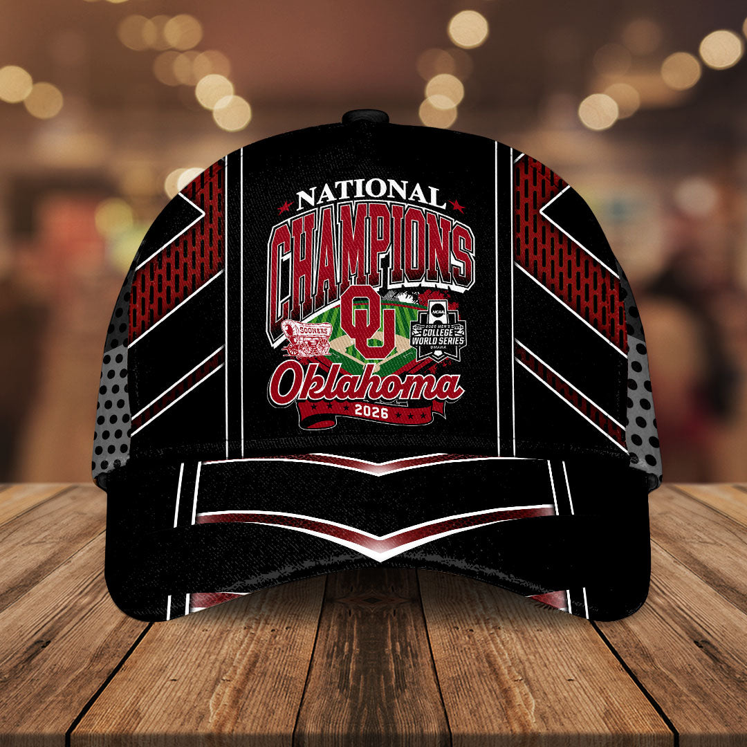 Oklahoma Sooners 2026 NCAA Baseball Men's College World Series Champions Classic Cap – HOATT18946