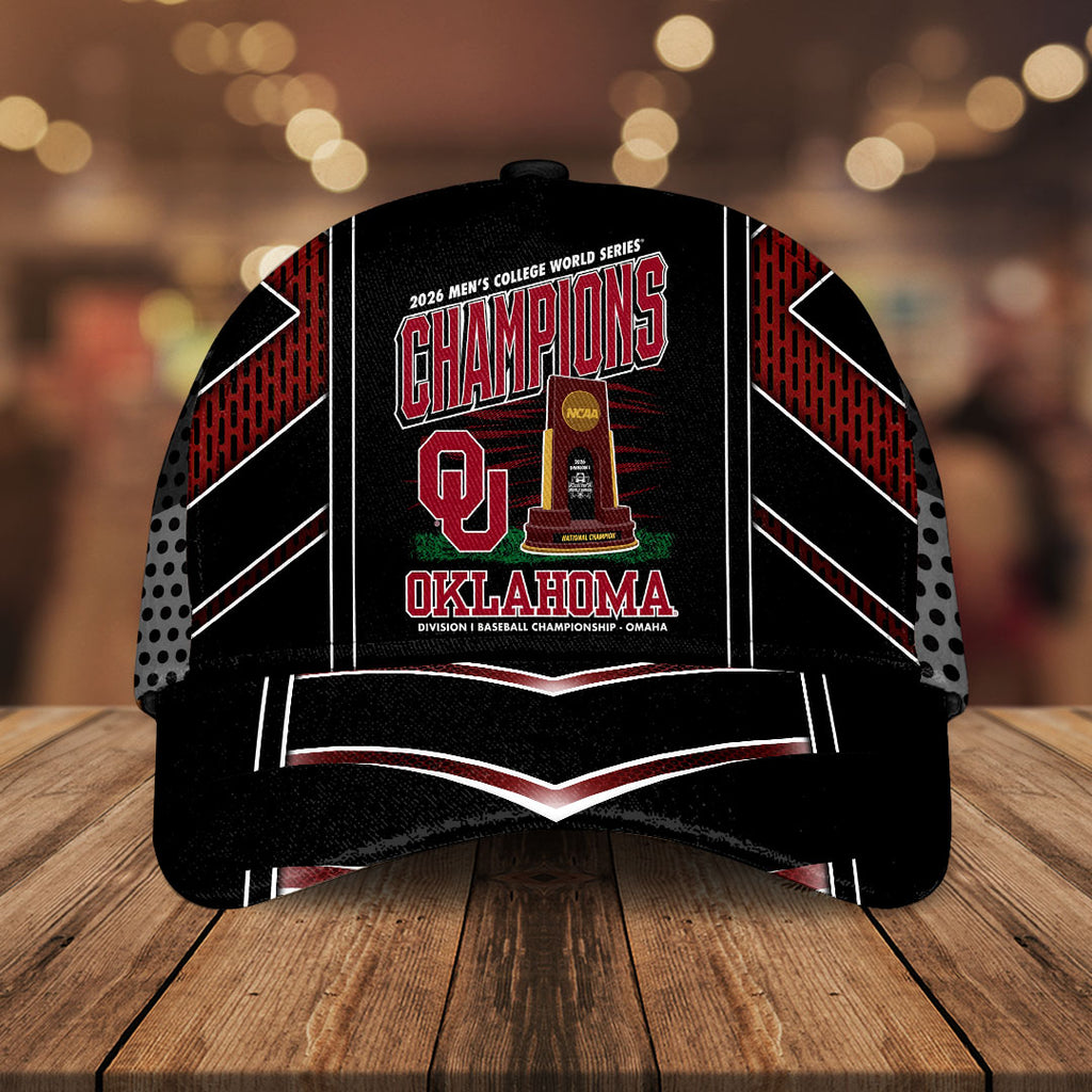 Oklahoma Sooners 2026 NCAA Baseball Men's College World Series Champions Classic Cap – HOATT18947