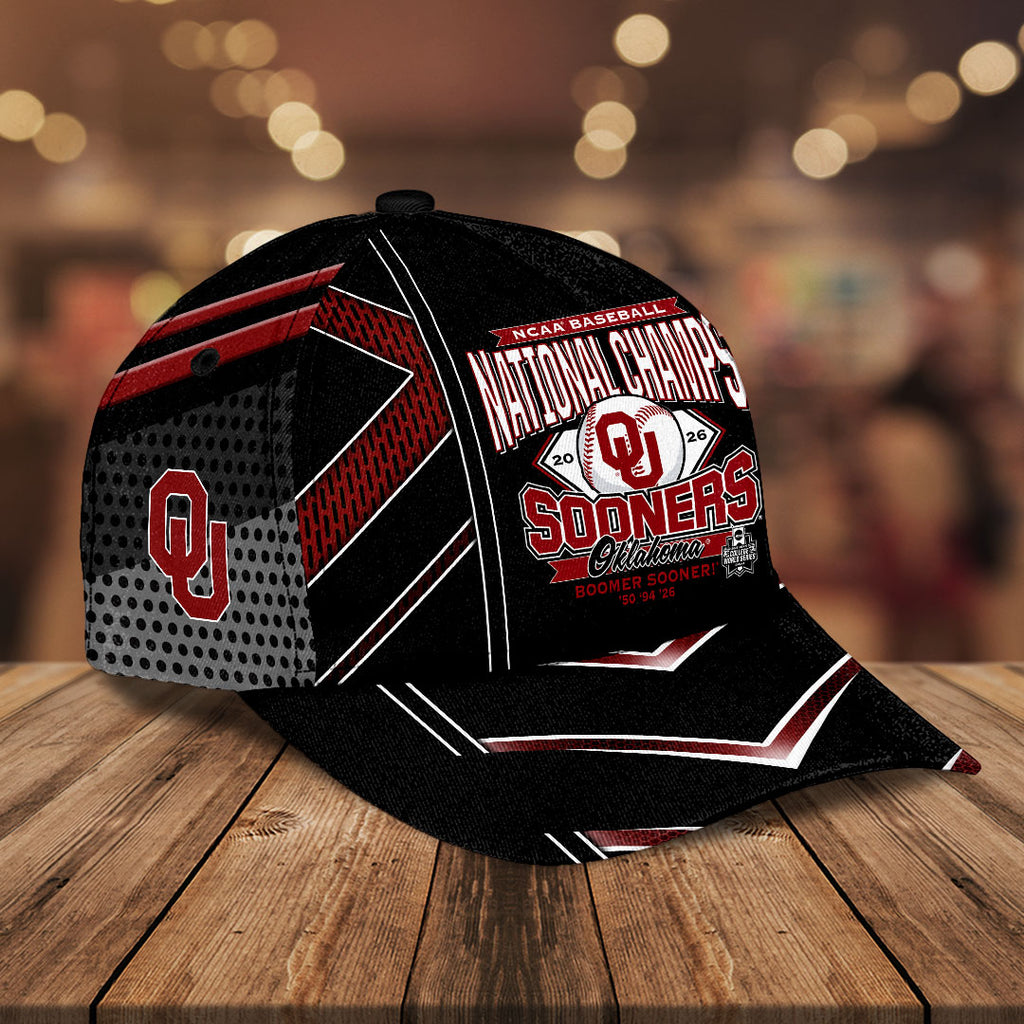 Oklahoma Sooners 2026 NCAA Baseball Men's College World Series Champions Classic Cap – HOATT18950