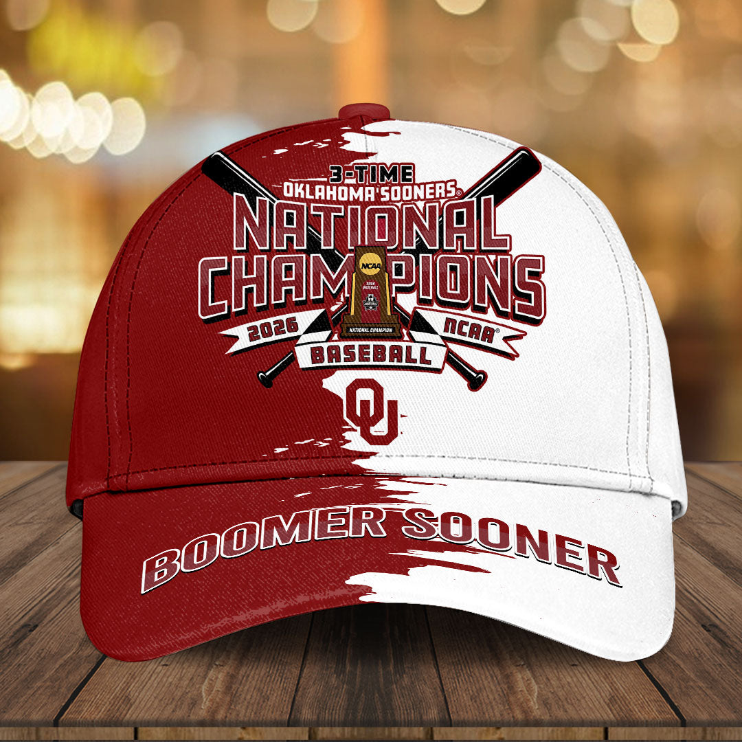 Oklahoma Sooners 2026 NCAA Baseball Men's College World Series Champions Classic Cap – HOATT18951