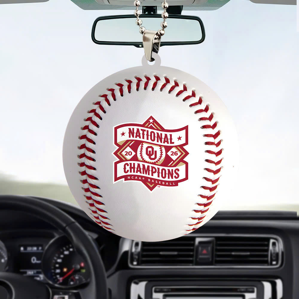 Oklahoma Sooners 2026 NCAA Baseball Men's College World Series Champions Custom shape 2-sided Acrylic Car Ornament – TANTN23829