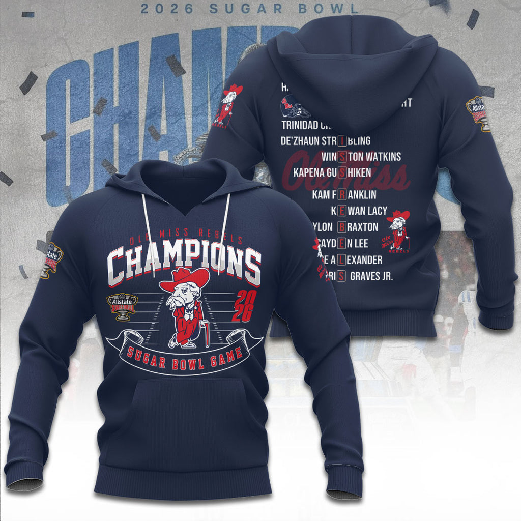 Ole Miss Rebels Football 3D Apparel – TANTN19889