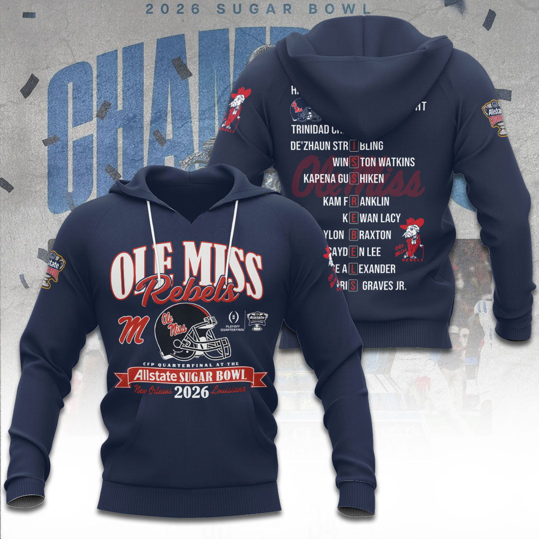 Ole Miss Rebels Football 3D Apparel – TANTN19927