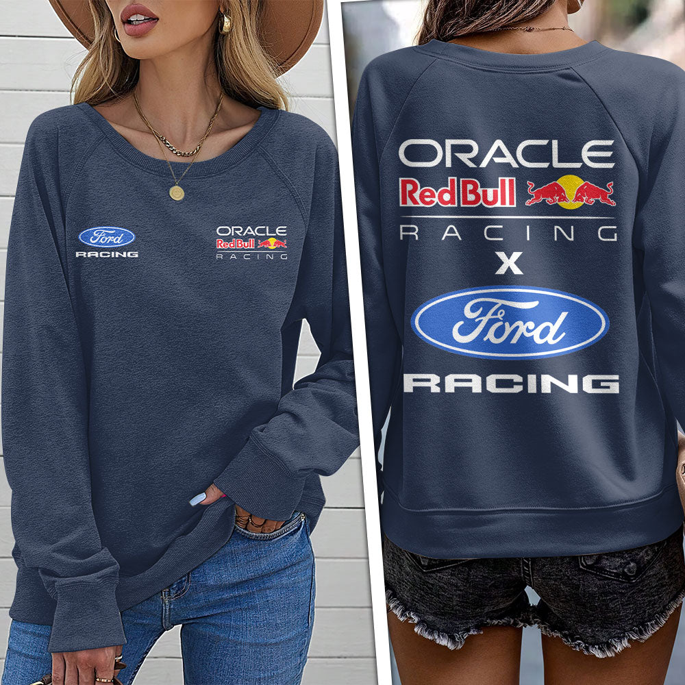 Red Bull Racing x Ford Round Neck Raglan Sleeve Sweatshirt – TANTN20327