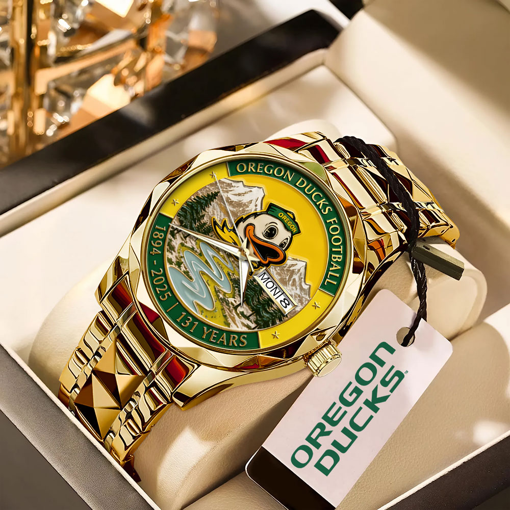 Oregon Ducks Football 131 Years Alloy Luxury Quartz Watch – MAITM13671