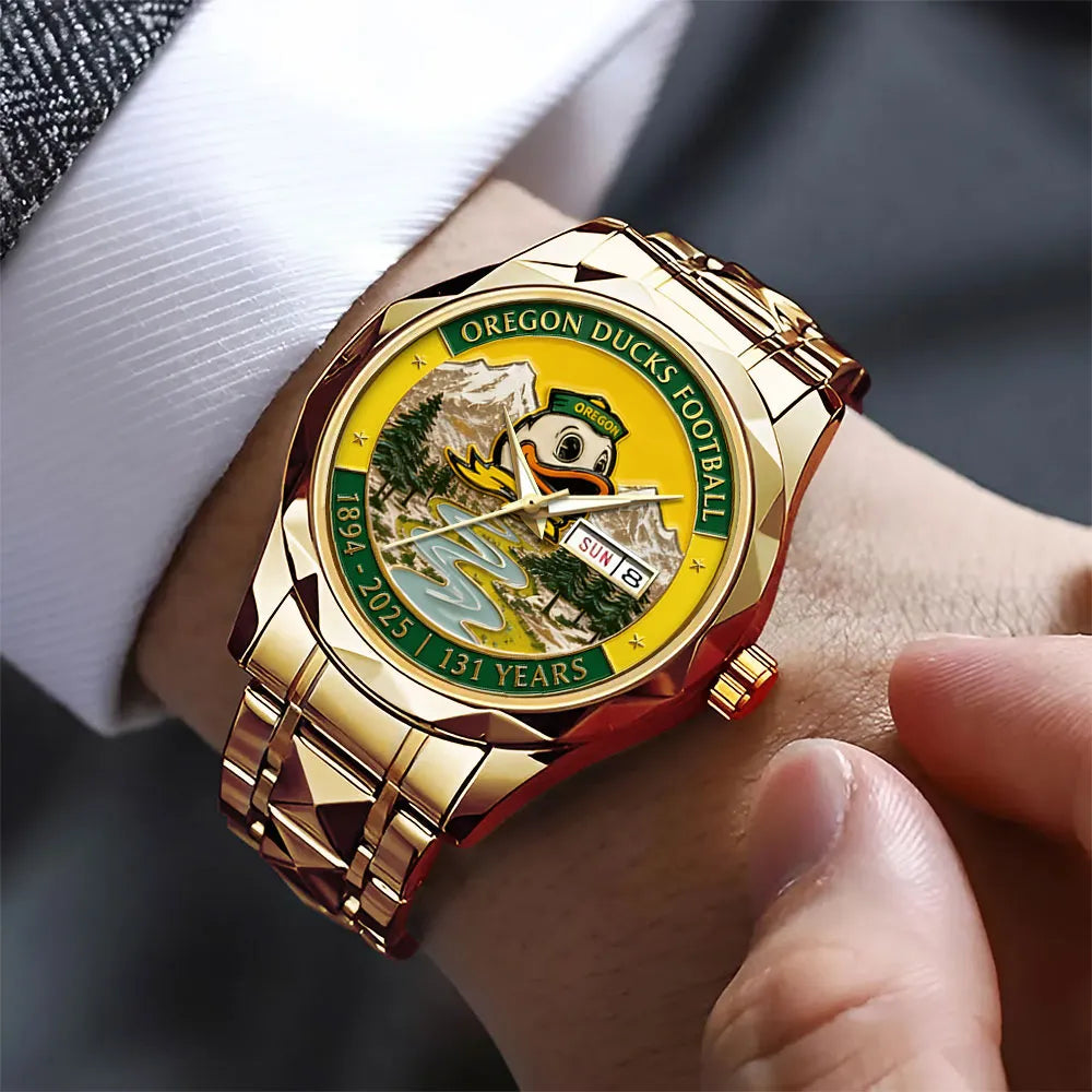 Oregon Ducks Football 131 Years Alloy Luxury Quartz Watch – MAITM13671