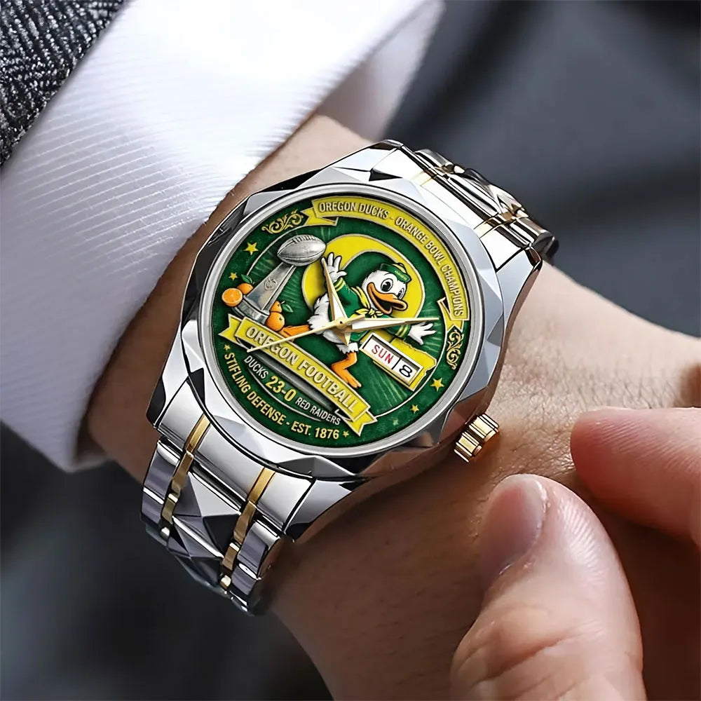 Oregon Ducks Football Orange Bowl Champions Alloy Luxury Quartz Watch – MAITM14354