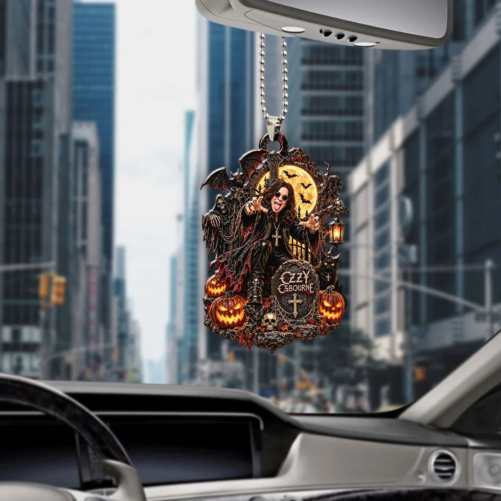 Ozzy Osbourne Custom shape 2-sided Acrylic Car Ornament – HOATT20951