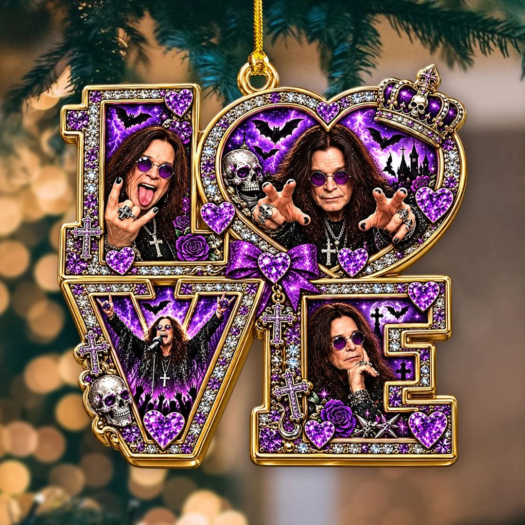 Ozzy Osbourne Custom Shape 2-side Printed Acrylic Ornament – HOATT21670