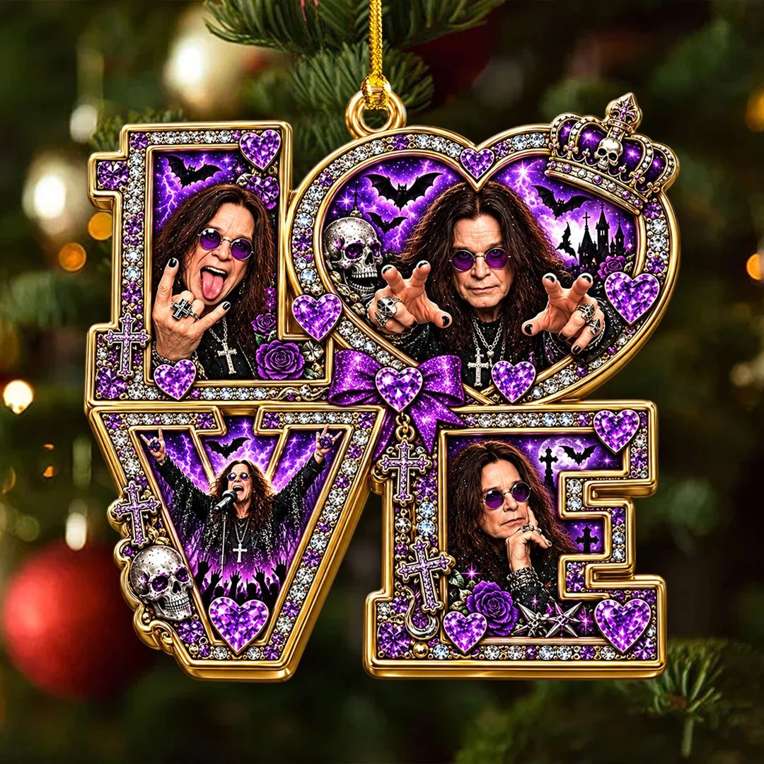 Ozzy Osbourne Custom Shape 2-side Printed Acrylic Ornament – HOATT21670