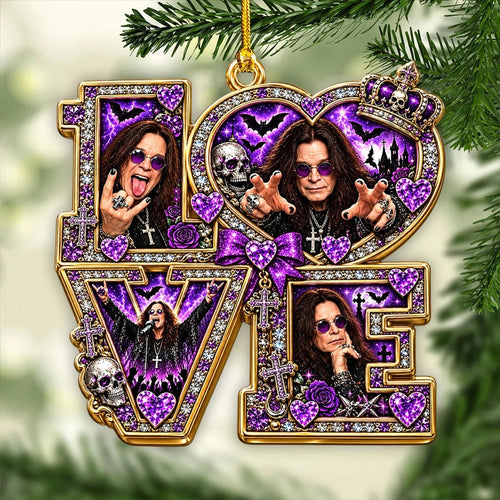 Ozzy Osbourne Custom Shape 2-side Printed Acrylic Ornament – HOATT21670