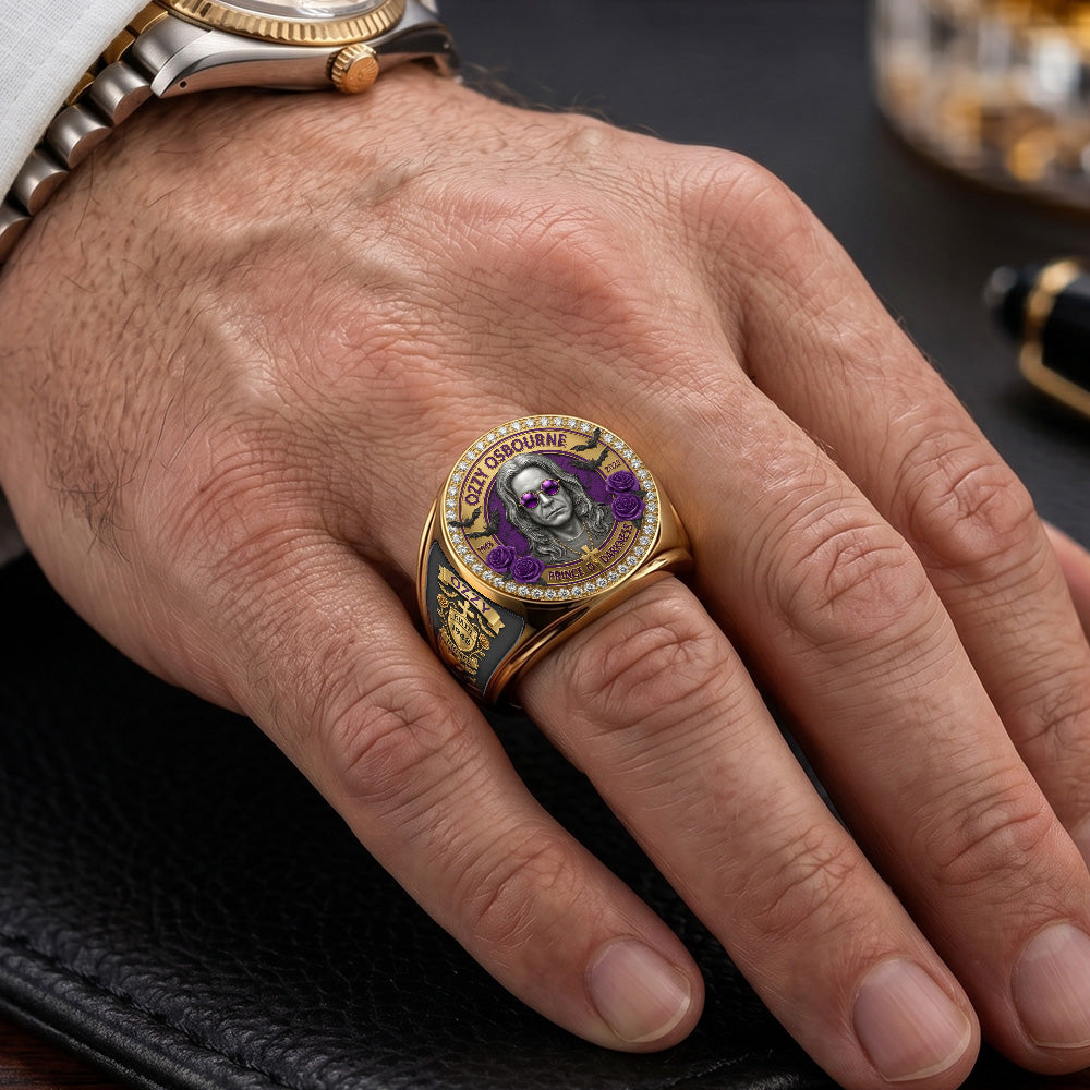 Ozzy Osbourne 3D Engraved Ring – TMTHU6925