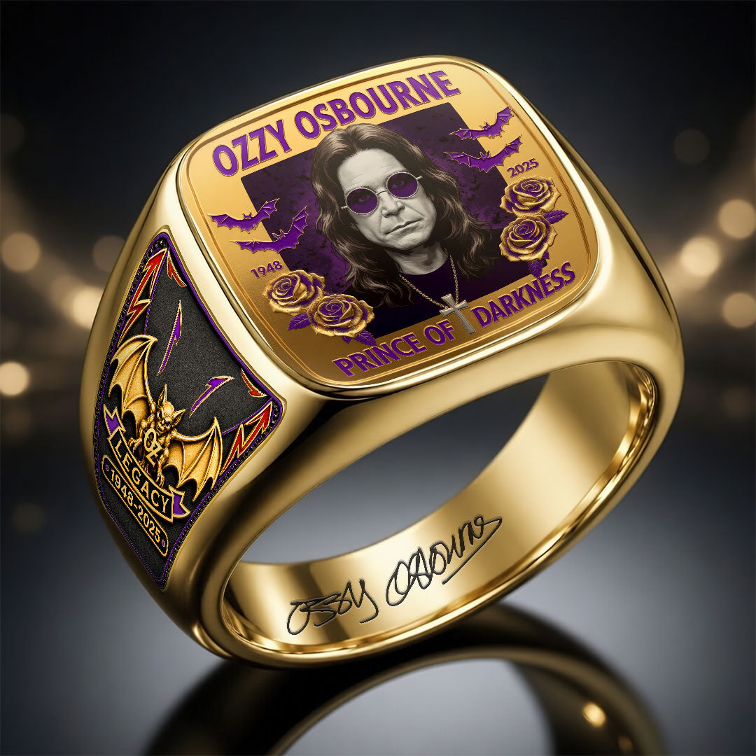 Ozzy Osbourne 3D Engraved Ring – HOATT18359